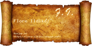 Flore Ildikó névjegykártya